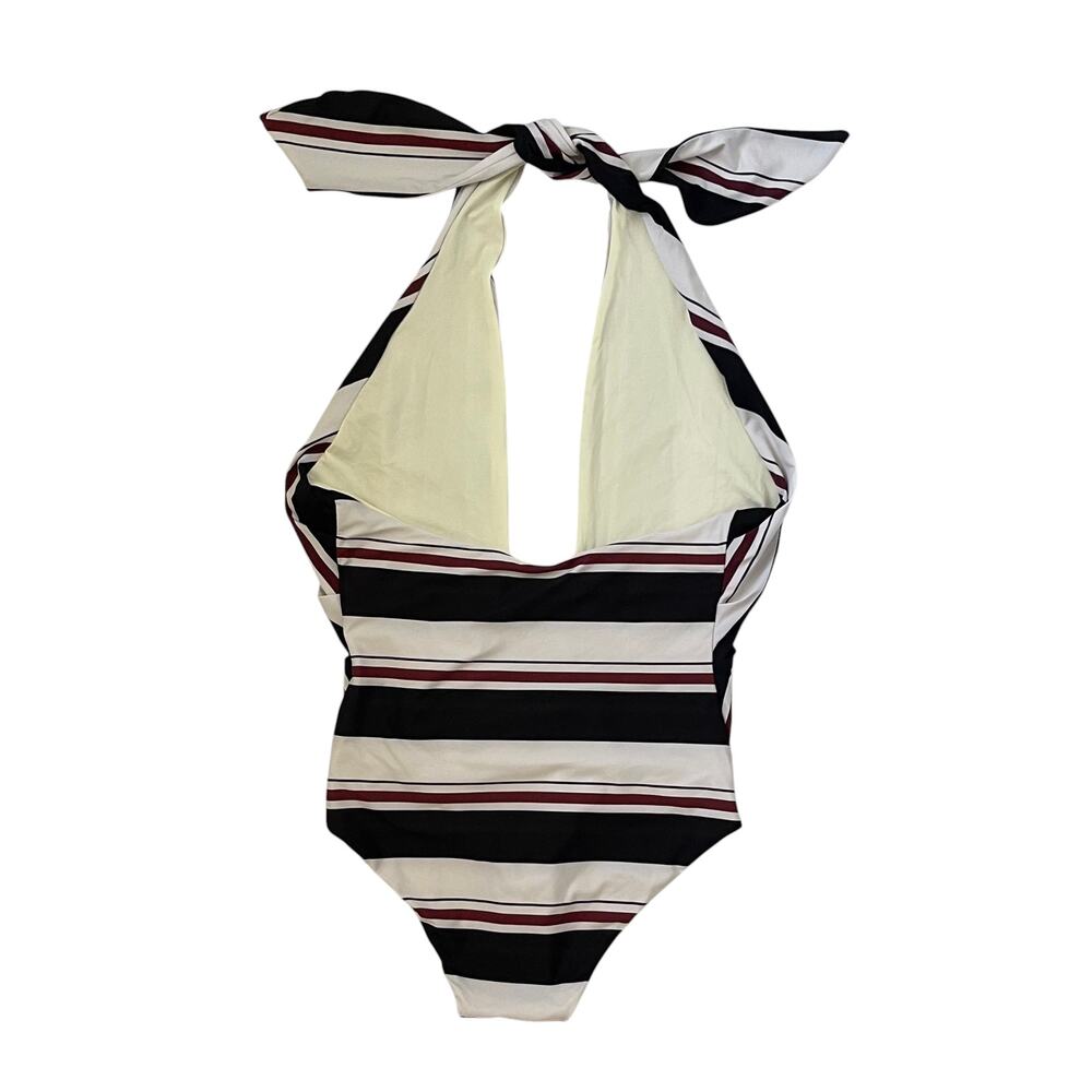 NWT Johanna Ortiz Feel The Tide Stripe One Piece Swimsuit - White - M - Picture 4 of 7